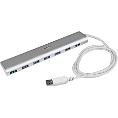 StarTech 7-port Usb Hub, Usb A To 7x Usb-a Ports, Usb 5gbps, Self-powered, Portable Laptop Usb 3.0 Hub Expansion With Power Supply (ST73007UA)