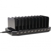 Tripp Lite 10-Port USB Charging Station with Adjustable Storage 12V 8A (96W) USB Charger Output (U280010ST)