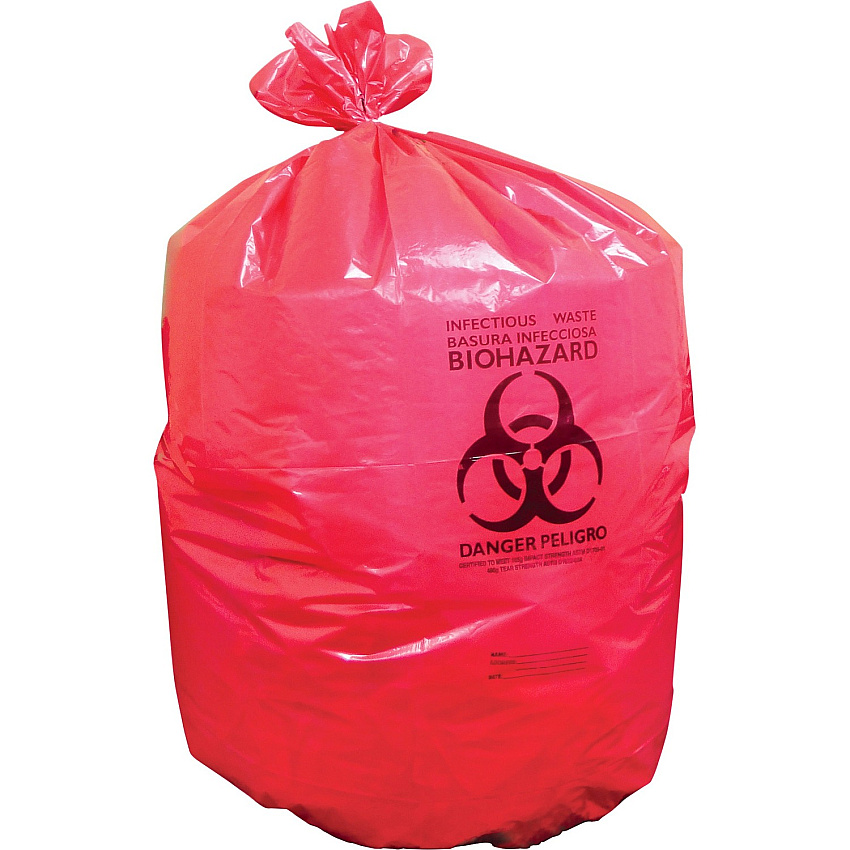Heritage 1.3 mil Red Biohazard Can Liners (HERA7450PR)