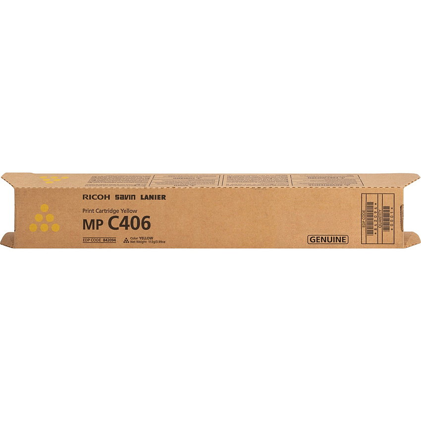 Ricoh Original Laser Toner Cartridge - Yellow - 1 Each (842094)