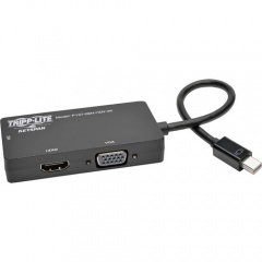 Tripp Lite Mini DisplayPort 1.2 to VGA/DVI/HDMI All-in-One Converter Adapter, 4K x 2K HDMI (P13706NHDV4K)