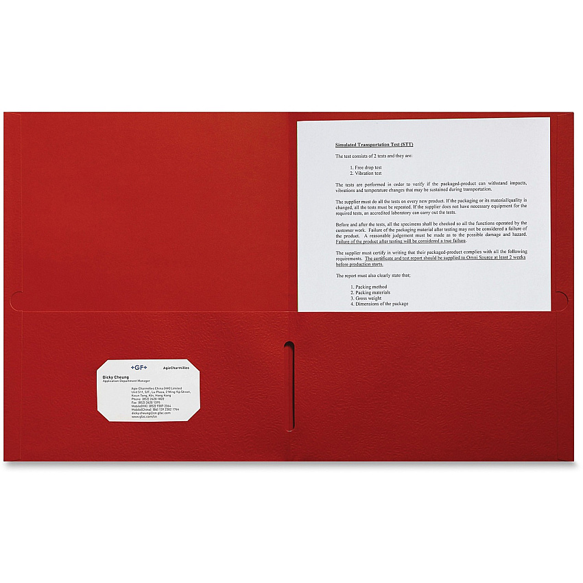 Sparco Letter Pocket Folder (SPR78547)