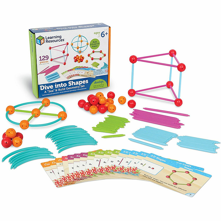 Learning Resources Dive Shapes Sea/Build Geometry Set (LRN1773)