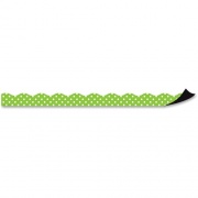 Teacher Created Resources Lime/Polka Dots Magnet Border (77123)