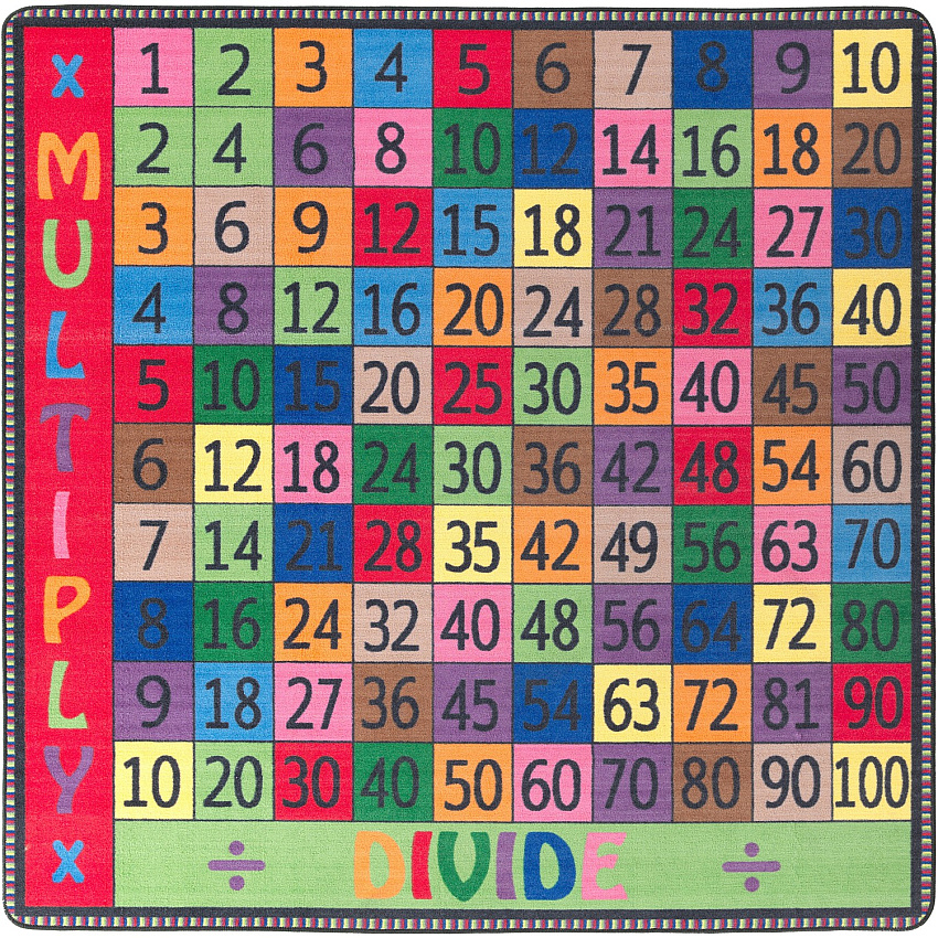 Flagship Carpets Math Collection Multiply/Divide Rug (FE10226A)