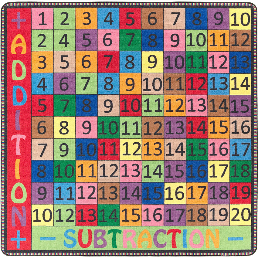Flagship Carpets Math Collection Addition/Subtraction Rug (FE10370A)