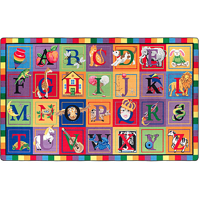 Flagship Carpets ABC Blocks Alphabet Rug (FE11132A)