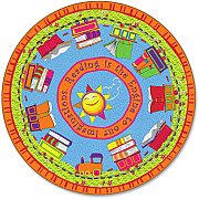 Flagship Carpets Reading Is The Engine 6' Round Rug (FE17027A)
