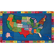 Flagship Carpets My America Doodle Map Rug (FE26244A)