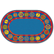 Flagship Carpets Number Circles Bilingual Rug (FE29659A)