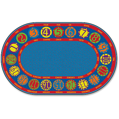 Flagship Carpets Number Circles Bilingual Rug (FE29659A)