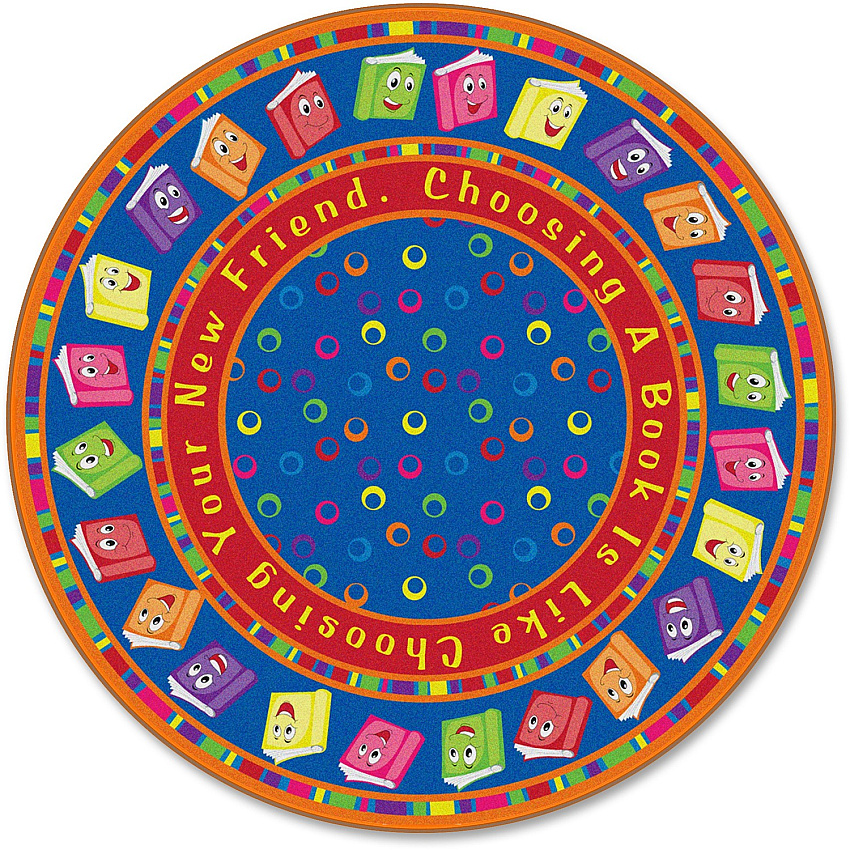 Flagship Carpets Bright CircleTime Books Round Rug (FE33870A)