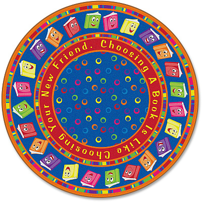 Flagship Carpets Bright CircleTime Books Round Rug (FE33885A)