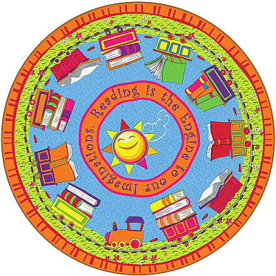 Flagship Carpets Reading Is The Engine 12' Round Rug (FE33970A)