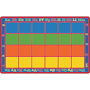 Flagship Carpets Primary Colors Square Grids Rug (FE34444A)