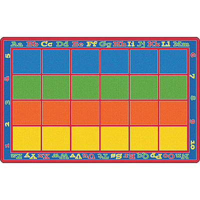 Flagship Carpets Primary Colors Square Grids Rug (FE34444A)