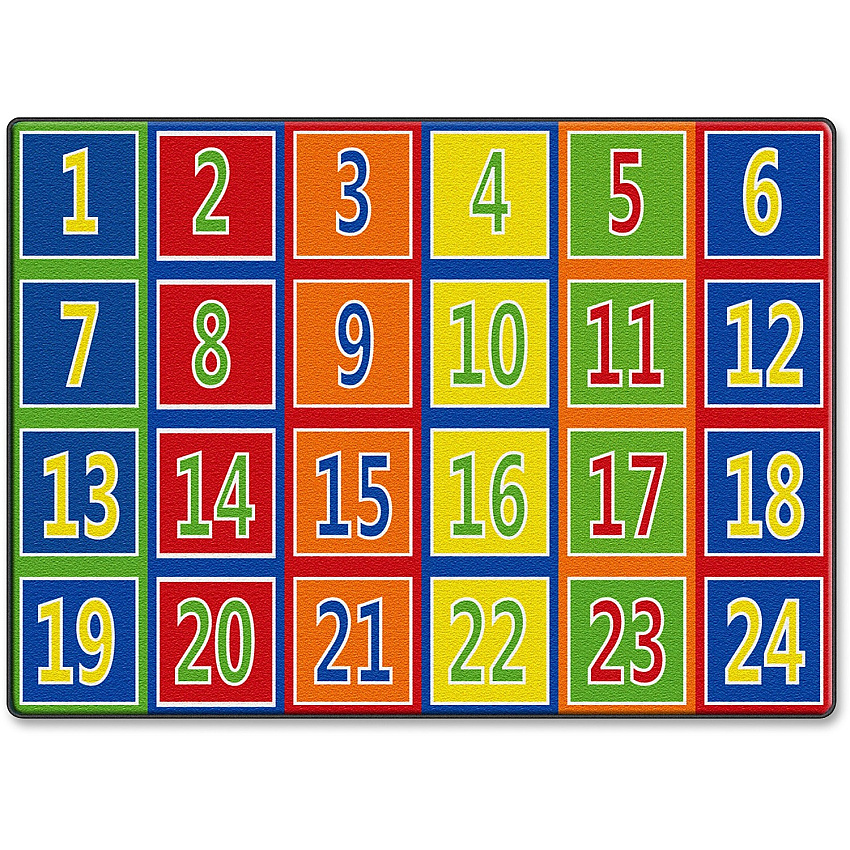 Flagship Carpets Fun 123s Color Square Rows Rug (FE37632A)