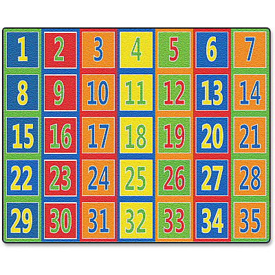 Flagship Carpets Fun 123s Color Square Rows Rug (FE37644A)