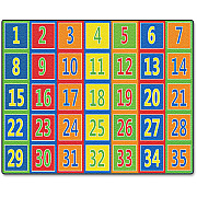 Flagship Carpets Fun 123s Color Square Rows Rug (FE37658A)