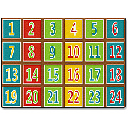 Flagship Carpets Fun 123s Color Square Rows Rug (FE37732A)