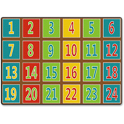 Flagship Carpets Fun 123s Color Square Rows Rug (FE37732A)