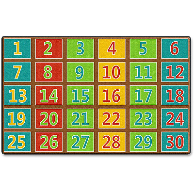 Flagship Carpets Fun 123s Color Square Rows Rug (FE37744A)