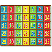Flagship Carpets Fun 123s Color Square Rows Rug (FE37758A)