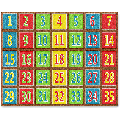 Flagship Carpets Fun 123s Color Square Rows Rug (FE37758A)