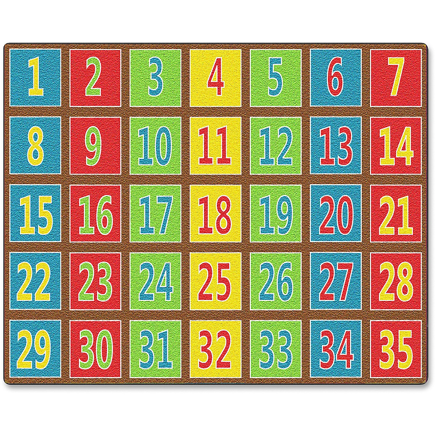 Flagship Carpets Fun 123s Color Square Rows Rug (FE37758A)