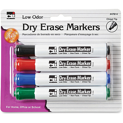 CLI Chisel Tip Dry Erase Markers (LEO47814)