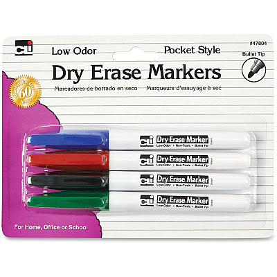 CLI Low Odor Dry Erase Markers (LEO47804)