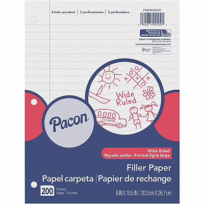 Pacon Wide Ruled Filler Paper (PACMMK09202)