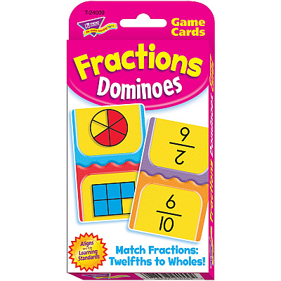 TREND Fractions Dominoes Challenge Cards Game (TEP24009)