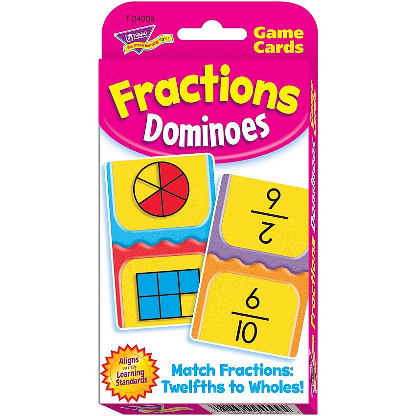 TREND Fractions Dominoes Challenge Cards Game (TEP24009)