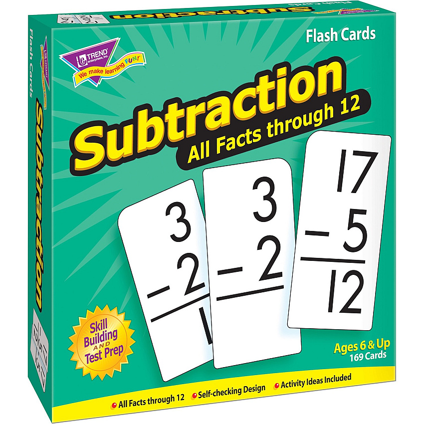 TREND Subtraction all facts through 12 Flash Cards (TEP53202)