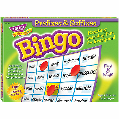TREND Prefixes and Suffixes Bingo Game (TEP6140)