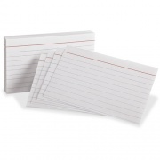Oxford Red Margin Ruled Index Cards (10022)