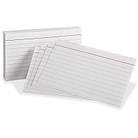 Oxford Red Margin Ruled Index Cards (OXF10022)
