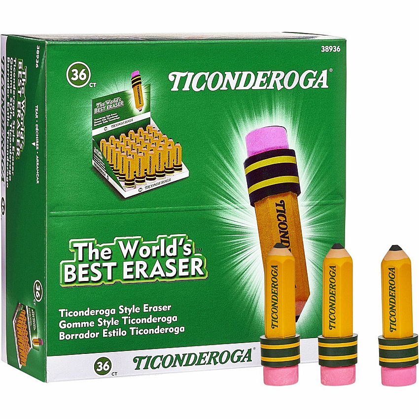 Ticonderoga Pencil-Shaped Erasers (DIX38936)