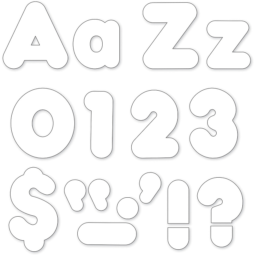 TREND White 4" Casual Ready Letters Combo Pack (TEP79905)