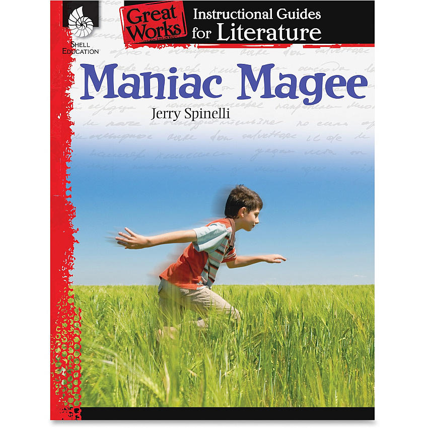 Shell Education Grade 4-8 Maniac Magee Instructional Guide Printed Book by Jerry Spinelli (40210)