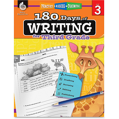 Shell Education 3rd Grade 180 Days of Writing Book Printed Book (51526)