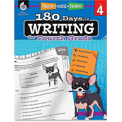 Shell Education 4th Grade 180 Days of Writing Book Printed Book (51527)