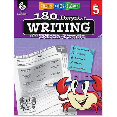 Shell Education 5th Grade 180 Days of Writing Book Printed Book (51528)