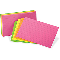 Oxford Neon Glow Ruled Index Cards (OXF81300)