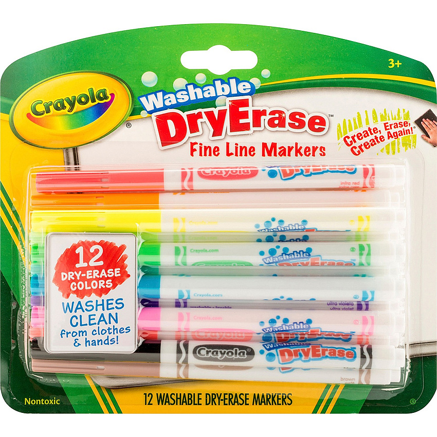 Crayola Washable Dry Erase Fine Line Markers (CYO985912)