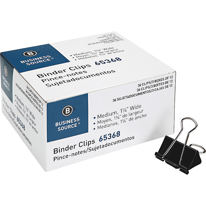 Business Source Binder Clips (BSN65368)