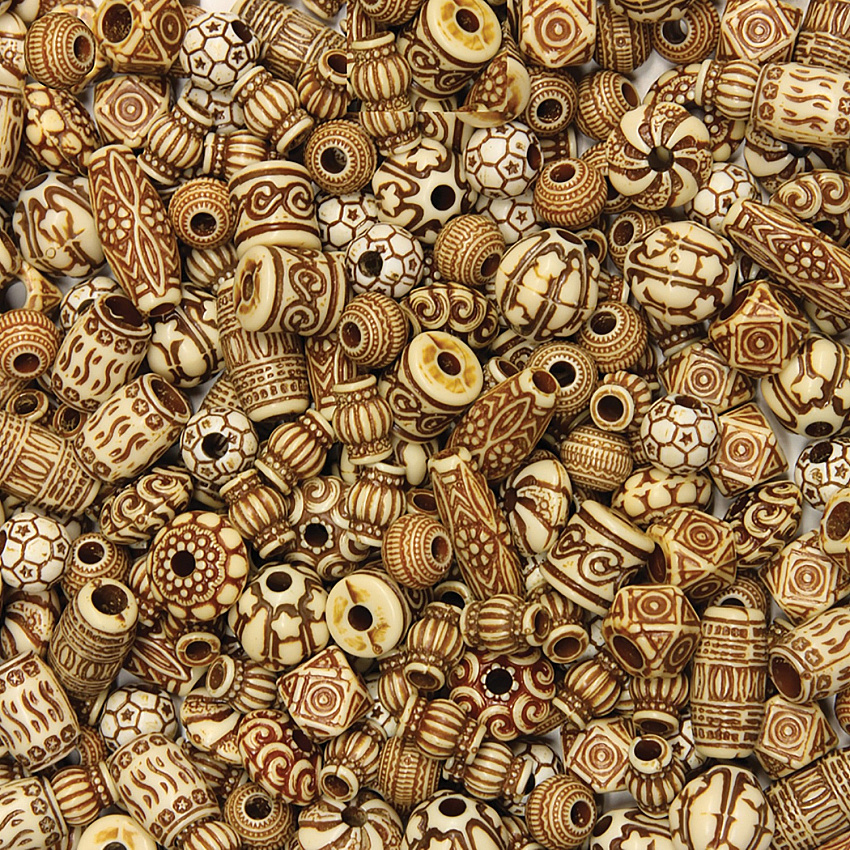 Creativity Street Mixed Bone Beads (PAC3259)