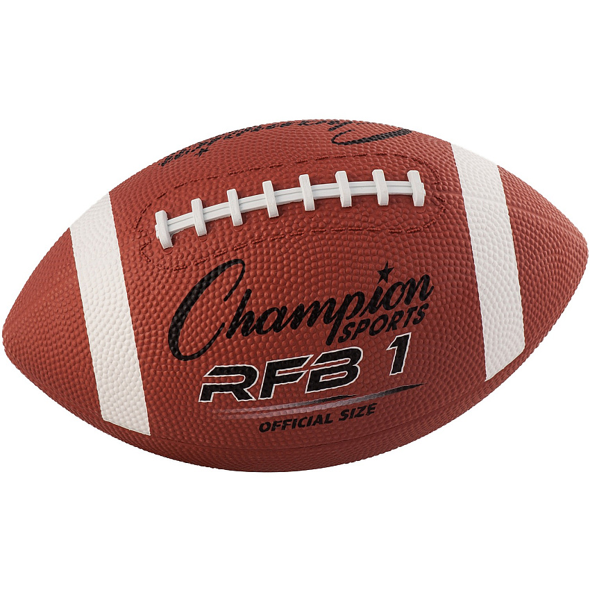 Champion Sports Official Size Rubber Football (CSIRFB1)