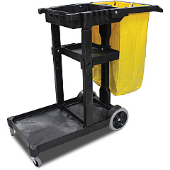 Impact Janitor's Cart with 25-Gallon Yellow Vinyl Bag (IMP6850)